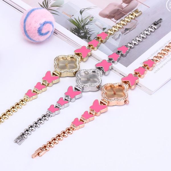 fashion trend versatile oil dripping butterfly watch with diamond bracelet clover women wristwatches, Slivery;brown
fashion trend versatile oil dripping butterfly watch with diamond bracelet clover women wristwatches, Slivery;brown