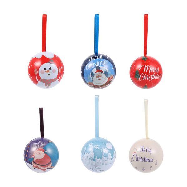 christmas decorations 6pcs shape gift boxes candy jar tree hanging adornment