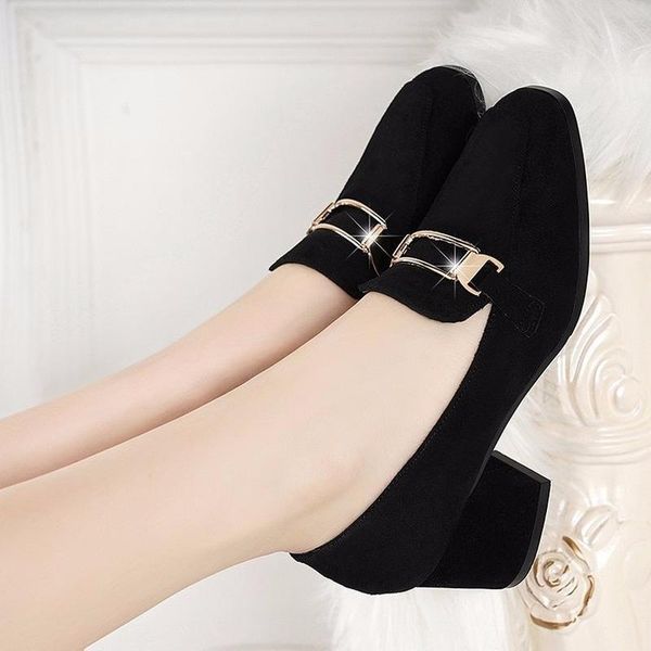 dress shoes women woman pumps metal buckle fashion ladies slip on solid flock thick high heels work casual plus size, Black
dress shoes women woman pumps metal buckle fashion ladies slip on solid flock thick high heels work casual plus size, Black