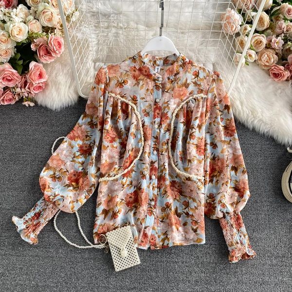 spring autumn temperament chiffon shirt women's fashion loose lantern sleeve stand collar printed floral uk896 blouses & shirts, White
spring autumn temperament chiffon shirt women's fashion loose lantern sleeve stand collar printed floral uk896 blouses & shirts, White