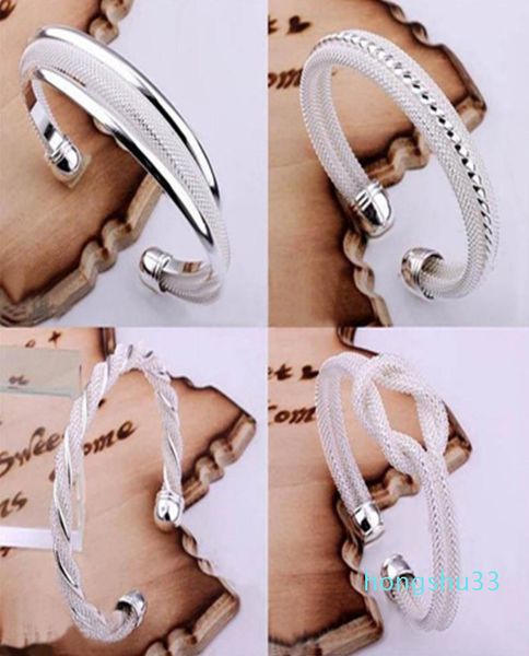 925 silver fashion bangle bracelets mix 4 style shining bangle bracelets women's jewelry 15pcs/lot christmas gift, Black
925 silver fashion bangle bracelets mix 4 style shining bangle bracelets women's jewelry 15pcs/lot christmas gift, Black