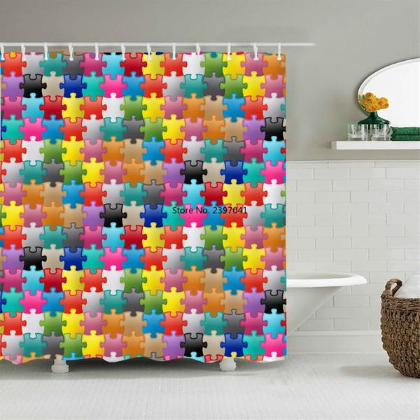 shower curtains colorful rainbow jigsaw pattern bathroom curtain decor waterproof polyester geometric 150*180cm & 180*180cm
shower curtains colorful rainbow jigsaw pattern bathroom curtain decor waterproof polyester geometric 150*180cm & 180*180cm