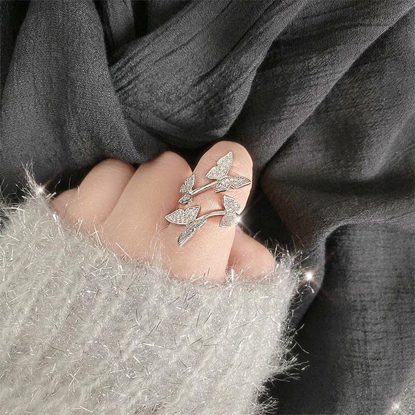 original handmade 925 sterling silver finger ring for women butterfly zircon resizable open index rings jewelry cluster, Golden;silver
original handmade 925 sterling silver finger ring for women butterfly zircon resizable open index rings jewelry cluster, Golden;silver