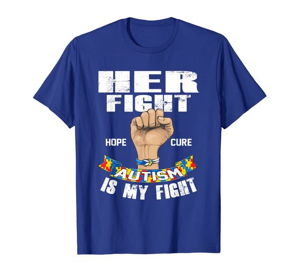 Autism awareness her fight is my fight hope cure t-shirt, Mainly pictures