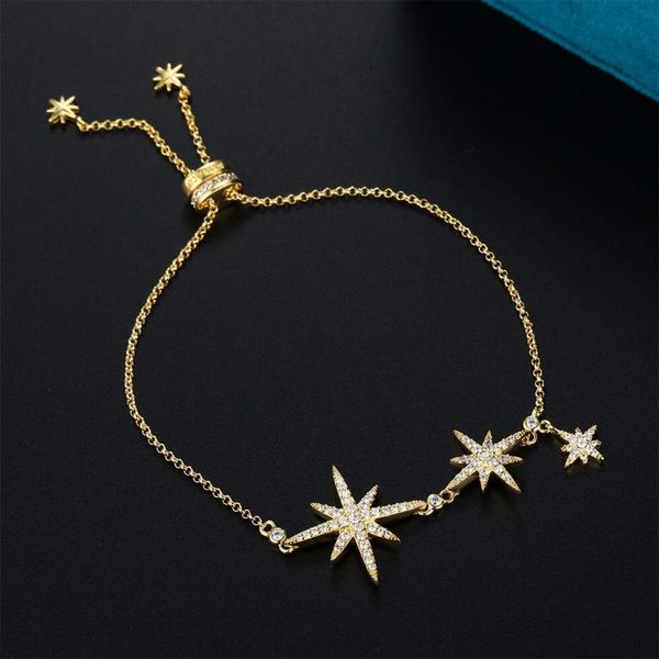 link, chain elegant charm bracelets gold color micro zircon adjust women multi stars jewelry pendentif bracelet zk30, Black
link, chain elegant charm bracelets gold color micro zircon adjust women multi stars jewelry pendentif bracelet zk30, Black
