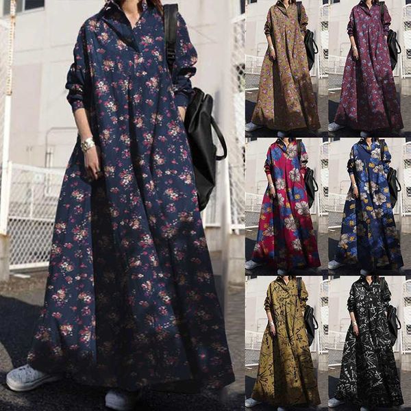 dresses women floral shirt dress 2021 retro spring sundress long sleeve print maxi vestidos female casual lapel robe plus size 7, Black;gray
dresses women floral shirt dress 2021 retro spring sundress long sleeve print maxi vestidos female casual lapel robe plus size 7, Black;gray