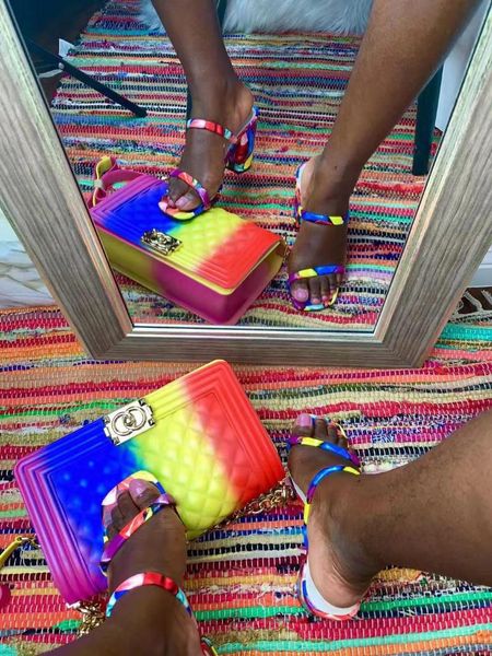 slippers summer women mixed colors sandals fashion high heels open toe beach flip flops square narrow band slides, Black
slippers summer women mixed colors sandals fashion high heels open toe beach flip flops square narrow band slides, Black