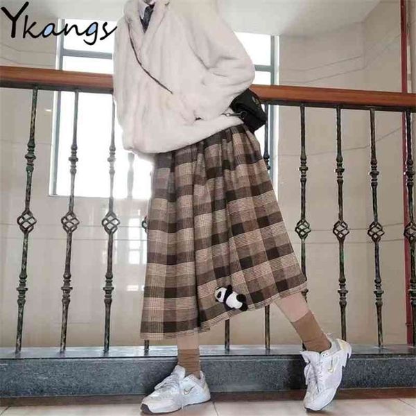 vintage plaid women pleated skirts japanese style autumn long girls skirt female korean winter warm thick mujer midi skirt 210325, Black
vintage plaid women pleated skirts japanese style autumn long girls skirt female korean winter warm thick mujer midi skirt 210325, Black