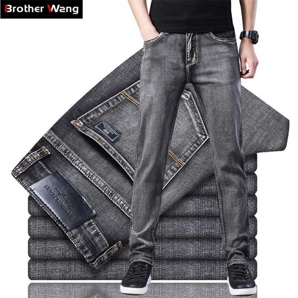 classic men's jeans business casual elastic denim trousers male brand grey pants 211120, Blue
classic men's jeans business casual elastic denim trousers male brand grey pants 211120, Blue