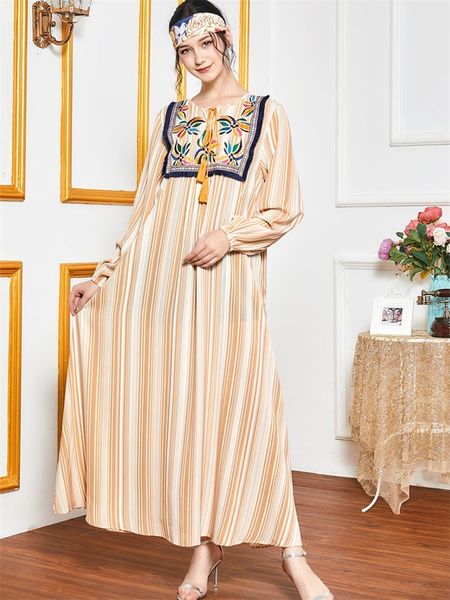 maxi dress ethnic striped embroidery long sleeve autumn 2021 loose casual turkey arabic muslim clothes for women moroccan kaftan, Red
maxi dress ethnic striped embroidery long sleeve autumn 2021 loose casual turkey arabic muslim clothes for women moroccan kaftan, Red