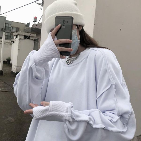 women's jackets 2021 spring and autumn design sense sleeves loose pullover long-sleeved sweater trendy coat jacket women, Black;brown
women's jackets 2021 spring and autumn design sense sleeves loose pullover long-sleeved sweater trendy coat jacket women, Black;brown