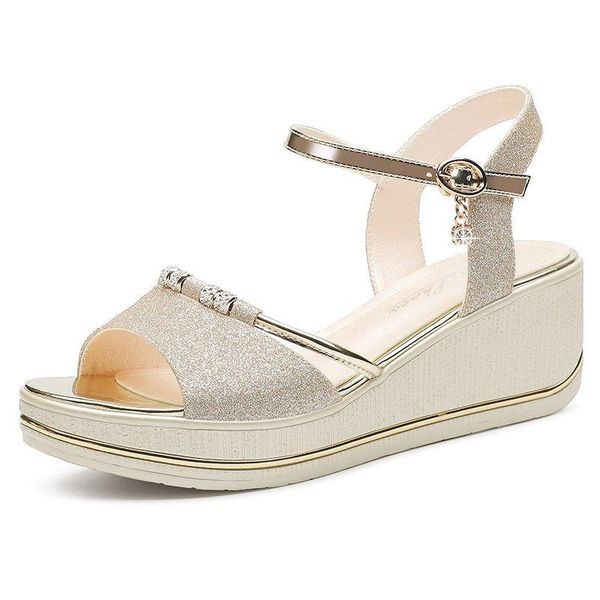 women sandals summer fashion outdoor wedge open toe fish head platform high heels shoes zapatos de mujer, Black
women sandals summer fashion outdoor wedge open toe fish head platform high heels shoes zapatos de mujer, Black