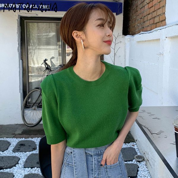 matakawa casual loose thin t shirts korea chic summer knitted tshirts round neck t-shirt puff sleeve sweater women 210513, White
matakawa casual loose thin t shirts korea chic summer knitted tshirts round neck t-shirt puff sleeve sweater women 210513, White