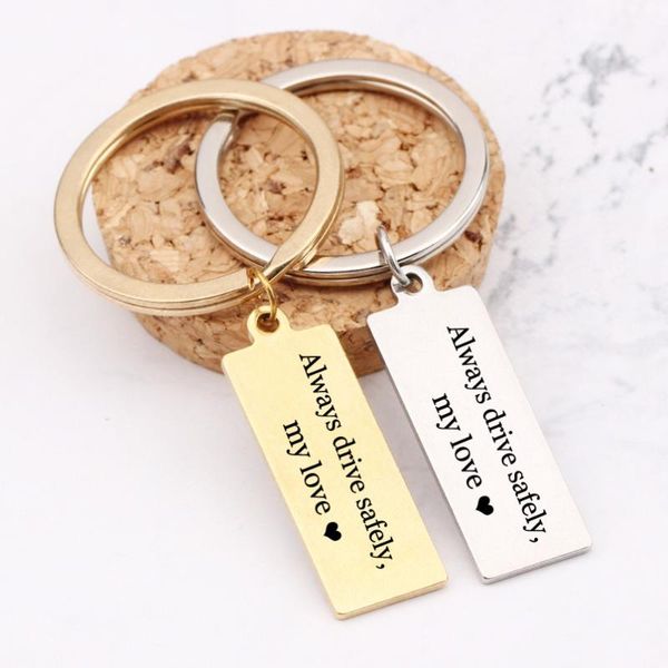keychains engraved always drive safely my love key chains gifts for couples lover's keyring keys holder bag charm friends tag driver, Silver
keychains engraved always drive safely my love key chains gifts for couples lover's keyring keys holder bag charm friends tag driver, Silver