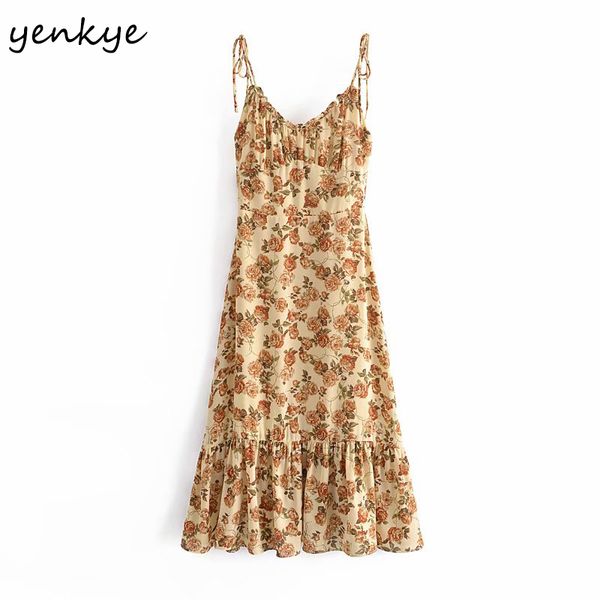 vintage floral print sling chiffon dress women backless v neck a-line midi robe femme holiday summer beach dresses 210430, Black;gray
vintage floral print sling chiffon dress women backless v neck a-line midi robe femme holiday summer beach dresses 210430, Black;gray