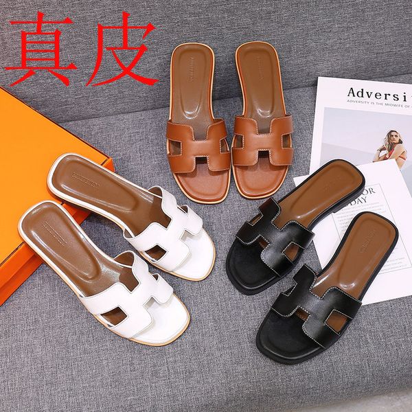 slipper sandals women's summer fashion soft leather h slippers new travel versatile flat bottomed beach sandals one word slipperszly, Black
slipper sandals women's summer fashion soft leather h slippers new travel versatile flat bottomed beach sandals one word slipperszly, Black