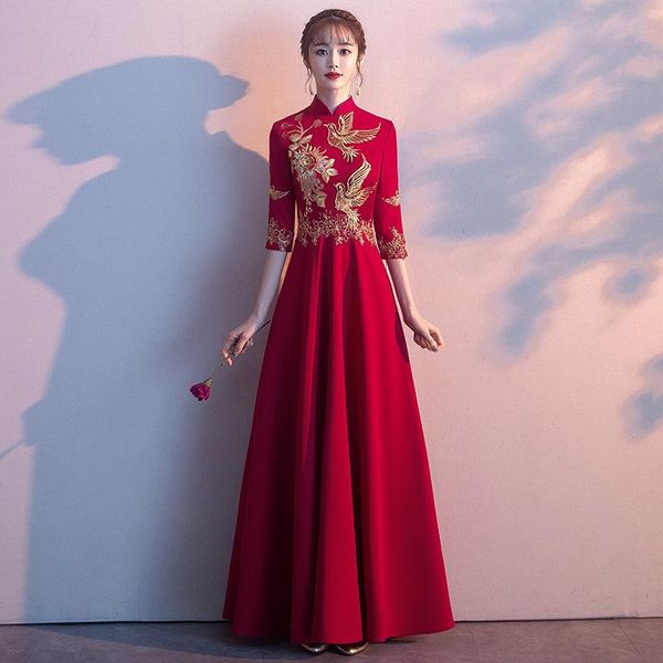 ethnic clothing plus size slim long bride wedding dress elegant cheongsam embroidery evening party mandarin collar chinese 3xl 4xl, Red
ethnic clothing plus size slim long bride wedding dress elegant cheongsam embroidery evening party mandarin collar chinese 3xl 4xl, Red
