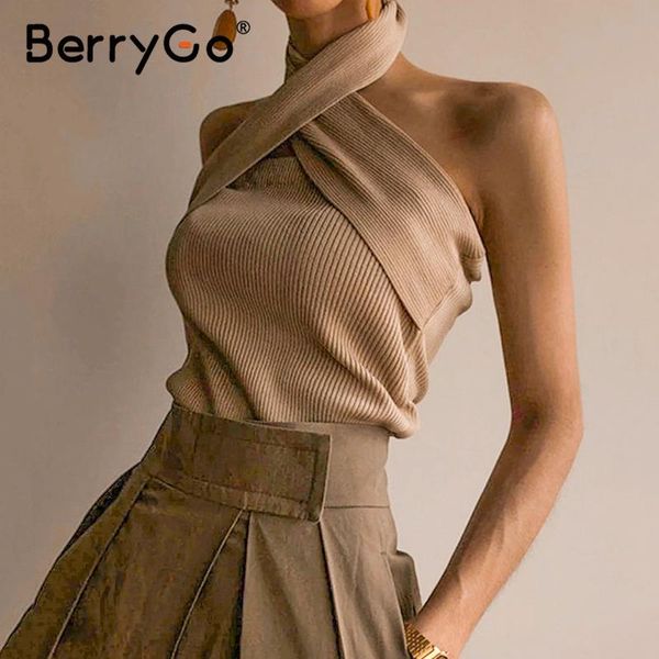 women's tanks & camis berrygo halter neck women tank elegant knit summer strapless female 2021 spring sleeveless ladies cami shirt, White
women's tanks & camis berrygo halter neck women tank elegant knit summer strapless female 2021 spring sleeveless ladies cami shirt, White