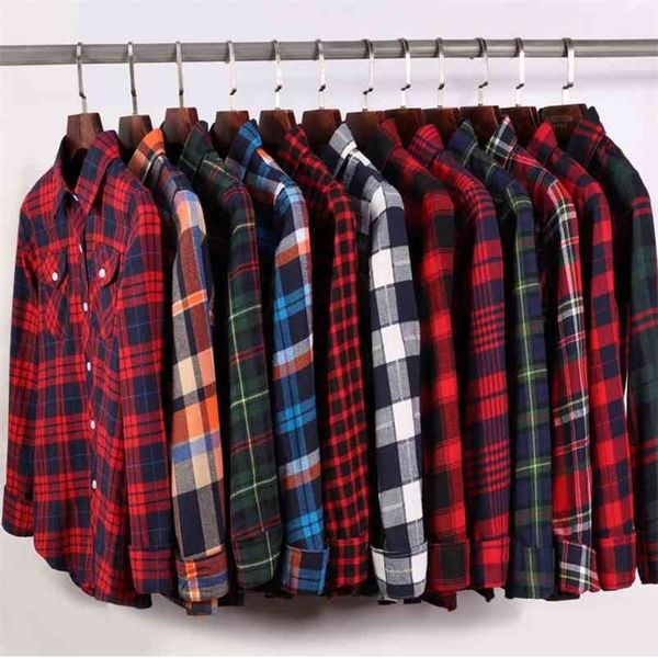 spring autumn women blouse cotton long sleeve plaid shirt fashion large size slim women's vintage blouses casual blusas 210323, White
spring autumn women blouse cotton long sleeve plaid shirt fashion large size slim women's vintage blouses casual blusas 210323, White