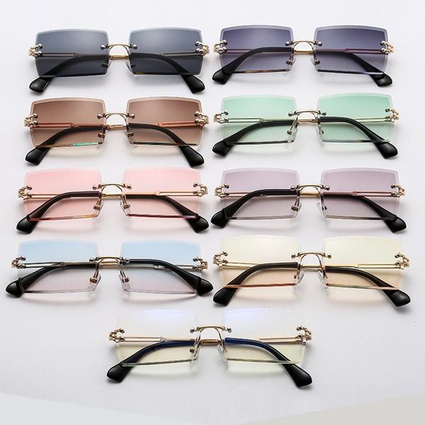 sunglasses rimless cutting rectangle gradient sun glasses men women 2021 vintage uv400 square goggle de sol mujer, White;black
sunglasses rimless cutting rectangle gradient sun glasses men women 2021 vintage uv400 square goggle de sol mujer, White;black
