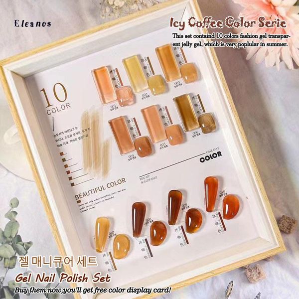 nail gel eleanos 15ml jelly coffee polish set 10 peices colors semi permanent soak off vernis transparent need base coat, Red;pink
nail gel eleanos 15ml jelly coffee polish set 10 peices colors semi permanent soak off vernis transparent need base coat, Red;pink