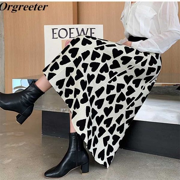 fall winter thick love jacquard knitted skirts waist a-line mid-length mujer faldas 211214, Black
fall winter thick love jacquard knitted skirts waist a-line mid-length mujer faldas 211214, Black