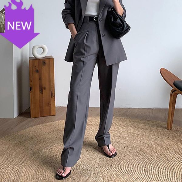 elegant straight trousers female clothing autumn fashion 2021 black korean women's pants high waist pocket & capris, Black;white
elegant straight trousers female clothing autumn fashion 2021 black korean women's pants high waist pocket & capris, Black;white