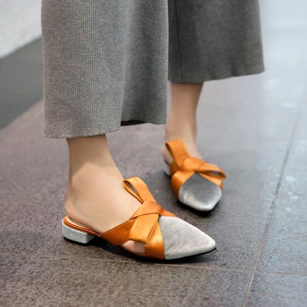 slippers women mules elegant summer low heel slides butterfly knot point toe casual shoes slip-on pu ladies office pumps, Black
slippers women mules elegant summer low heel slides butterfly knot point toe casual shoes slip-on pu ladies office pumps, Black