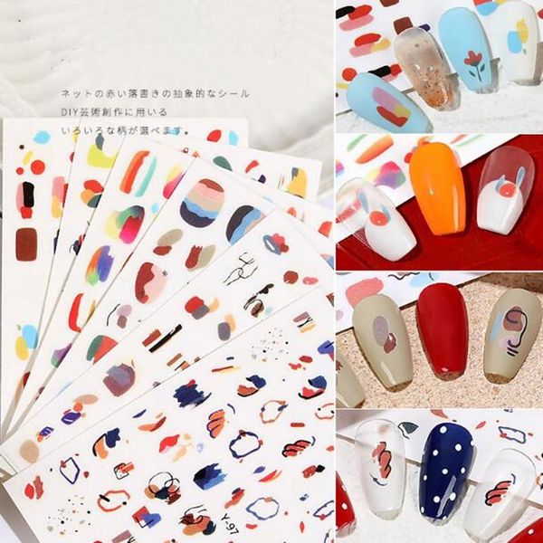 3d nail art sticker adhesive decals tool cute fresh coloful abstract image tattoo decoration f7051, Black
3d nail art sticker adhesive decals tool cute fresh coloful abstract image tattoo decoration f7051, Black