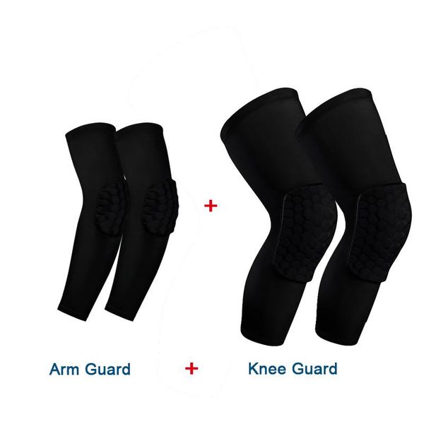 pair of sports honeycomb compression arm elbow guards and knee pad protective gear for basketball, baseball, football, volleyb & pads, Black;gray
pair of sports honeycomb compression arm elbow guards and knee pad protective gear for basketball, baseball, football, volleyb & pads, Black;gray