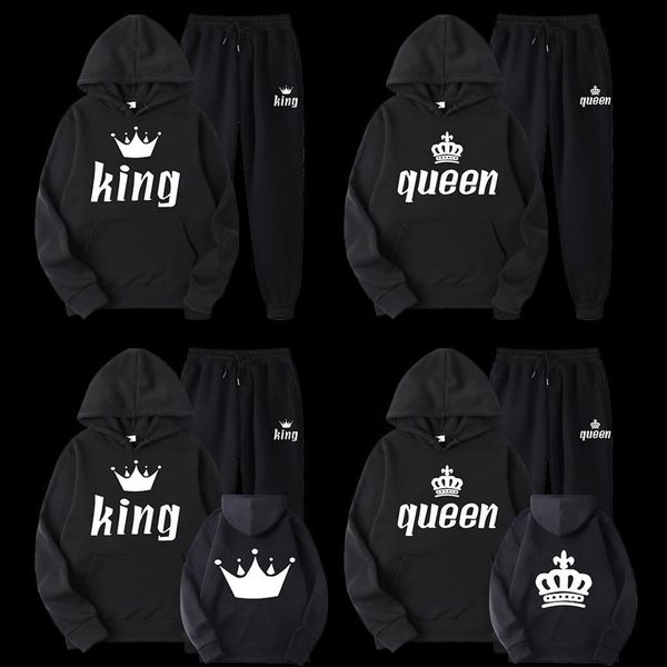 king queen lovers couple men tracksuit hoodies matching set 2pieces sweatpants sport and women hoodie pants casual tracksuits, Gray
king queen lovers couple men tracksuit hoodies matching set 2pieces sweatpants sport and women hoodie pants casual tracksuits, Gray
