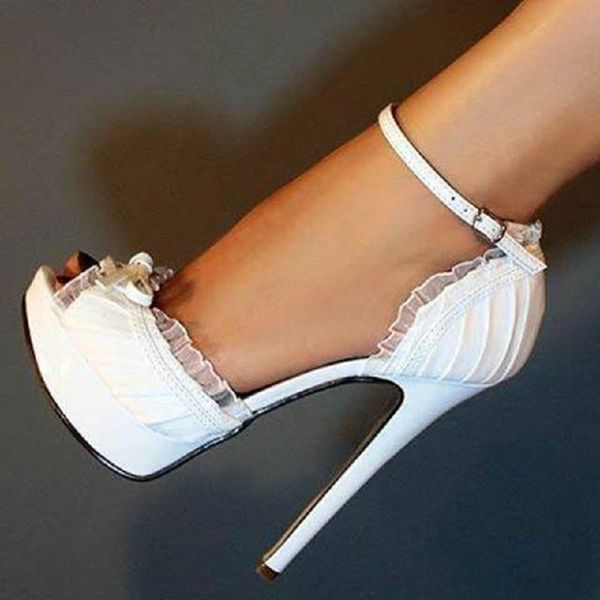 summer white bow stiletto banquet dress female sandals large size waterproof platform lace fish mouth bridal wedding shoes, Black
summer white bow stiletto banquet dress female sandals large size waterproof platform lace fish mouth bridal wedding shoes, Black