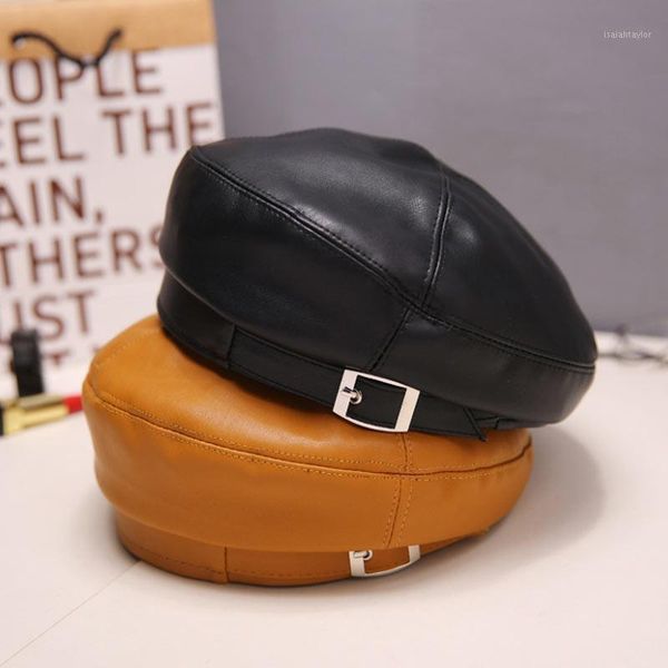 temperament vintage leather buckle pu beret women's autumn and winter fashion easy match flat painter cap berets, Blue;gray
temperament vintage leather buckle pu beret women's autumn and winter fashion easy match flat painter cap berets, Blue;gray