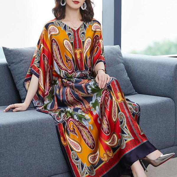 bohemian ethnic style women print dress fashion cloak sleeves long maxi large size loose elegant casual summer dresses, Black;gray
bohemian ethnic style women print dress fashion cloak sleeves long maxi large size loose elegant casual summer dresses, Black;gray