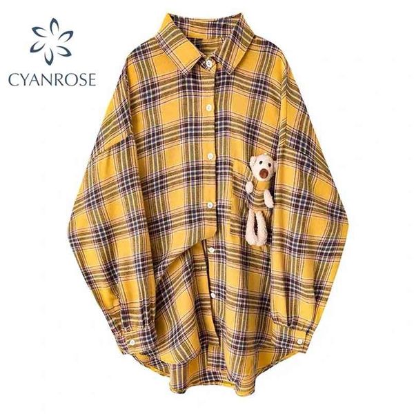 women blouses turn-down collar autumn shirts plaid all-match casual sleeve loose outwear harajuku female 4 colors chic 210515, White
women blouses turn-down collar autumn shirts plaid all-match casual sleeve loose outwear harajuku female 4 colors chic 210515, White