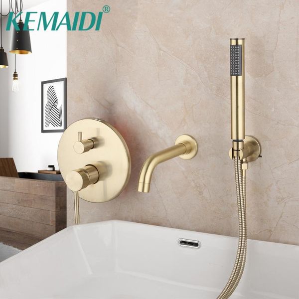 brush gold shower faucet mixer golden plated wall mounted bathtub 2 functions bathroom set w/ hand spray sets
brush gold shower faucet mixer golden plated wall mounted bathtub 2 functions bathroom set w/ hand spray sets