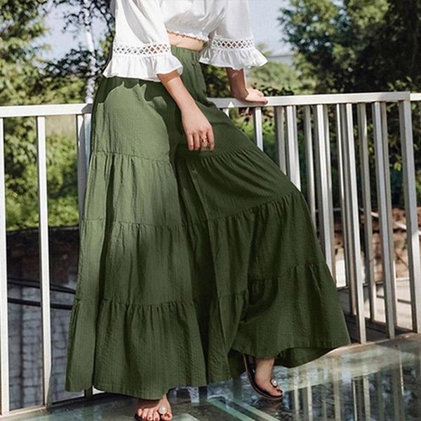 women's pants & capris vintage women solid elastic waist turnip spring autumn fashion ankle-length pant ladies casual wide leg trousers, Black;white
women's pants & capris vintage women solid elastic waist turnip spring autumn fashion ankle-length pant ladies casual wide leg trousers, Black;white