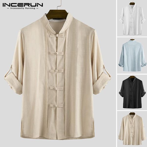men's casual shirts chinese style shirt men solid long sleeve 2021 elegant cotton button retro tang suit stand collar camisa incerun p, White;black
men's casual shirts chinese style shirt men solid long sleeve 2021 elegant cotton button retro tang suit stand collar camisa incerun p, White;black