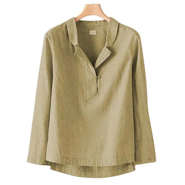 women's blouses & shirts fashion casual oversized women 2021 spring blouse buttons stand collar long sleeves loose blusas mujer, White
women's blouses & shirts fashion casual oversized women 2021 spring blouse buttons stand collar long sleeves loose blusas mujer, White