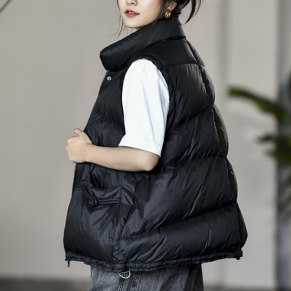 women's vests dmlfzmy 2021 women autumn winter down 90% white duck jacket ladies casual short coat female waistcoat, Black;white
women's vests dmlfzmy 2021 women autumn winter down 90% white duck jacket ladies casual short coat female waistcoat, Black;white