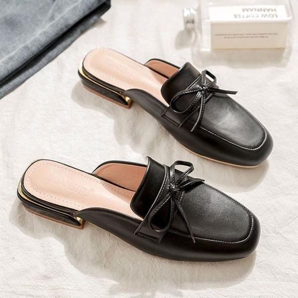 slippers square toe low heels casual slides 35-43 solid color bow mules women summer 2021 slip on pu leather shoes woman, Black
slippers square toe low heels casual slides 35-43 solid color bow mules women summer 2021 slip on pu leather shoes woman, Black