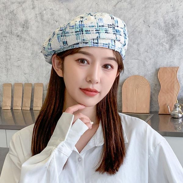 berets ht3769 for women 2021 autumn winter hat vintage artist painter beret retro flat cap, Blue;gray
berets ht3769 for women 2021 autumn winter hat vintage artist painter beret retro flat cap, Blue;gray
