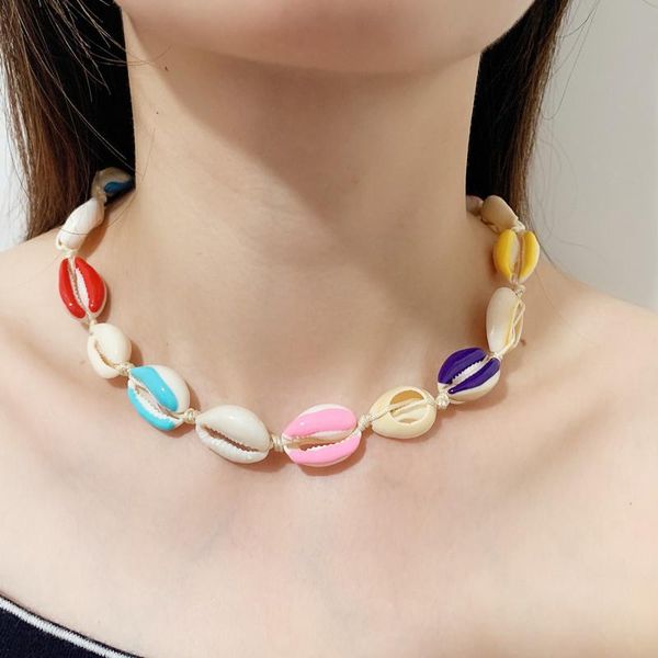 colorful natural shell necklace chain hand rope hawaiian beach women's jewelry chokers, Golden;silver
colorful natural shell necklace chain hand rope hawaiian beach women's jewelry chokers, Golden;silver