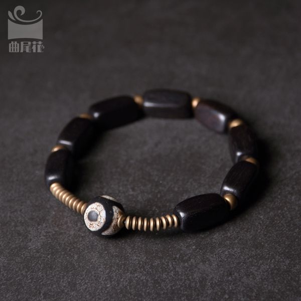 minority design hand string female brass mixed with ebony bracelet male personality creative couple, Golden;silver
minority design hand string female brass mixed with ebony bracelet male personality creative couple, Golden;silver
