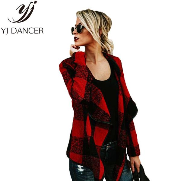 women's jackets 2021 spring autumn plus size fashion women casual loose irregular lattice woolen coat female jacket ljj0089, Black;brown
women's jackets 2021 spring autumn plus size fashion women casual loose irregular lattice woolen coat female jacket ljj0089, Black;brown