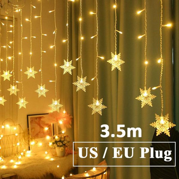 strings 3.5m christmas snowflakes led string lights flashing curtain light waterproof holiday party connectable wave fairy lamp decor
strings 3.5m christmas snowflakes led string lights flashing curtain light waterproof holiday party connectable wave fairy lamp decor