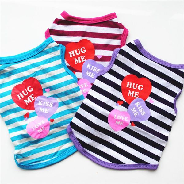 dog apparel classic striped clothes summer jacket cute heart letters dogs pets clothing t-shirt for small medium puppy outfit
dog apparel classic striped clothes summer jacket cute heart letters dogs pets clothing t-shirt for small medium puppy outfit