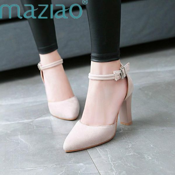 women ankle strap pumps fashion shoes party wedding super square high heel pointed toe ladies size 34-43 maziao dress, Black
women ankle strap pumps fashion shoes party wedding super square high heel pointed toe ladies size 34-43 maziao dress, Black
