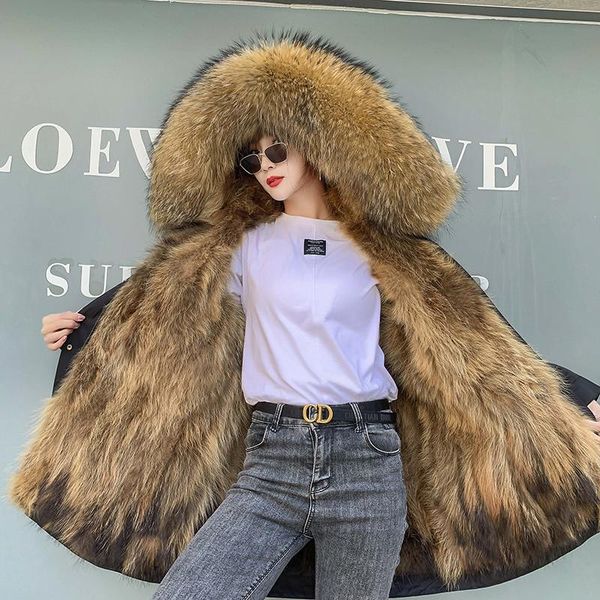women's fur & faux 2021 winter jackets for women real coat x-long waterproof parkas detachable collar and liner outwear streetwear, Black
women's fur & faux 2021 winter jackets for women real coat x-long waterproof parkas detachable collar and liner outwear streetwear, Black