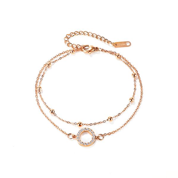 jewelry titanium steel women's bracelet circle diamond double girlfriend gift, Golden;silver
jewelry titanium steel women's bracelet circle diamond double girlfriend gift, Golden;silver